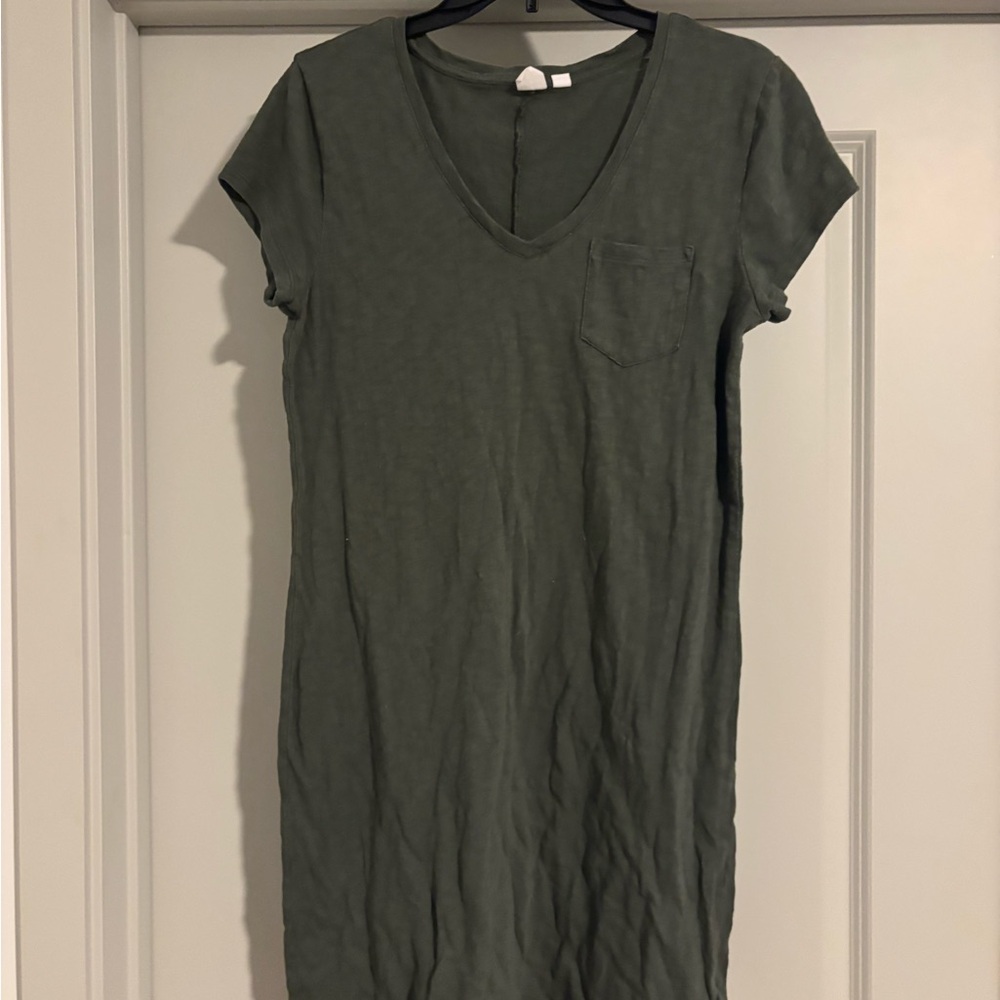 GAP Olive V-Neck Dress